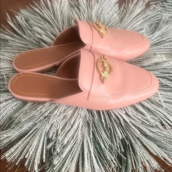 Pink Loafers with Gold Accent - Picture 7 of 12